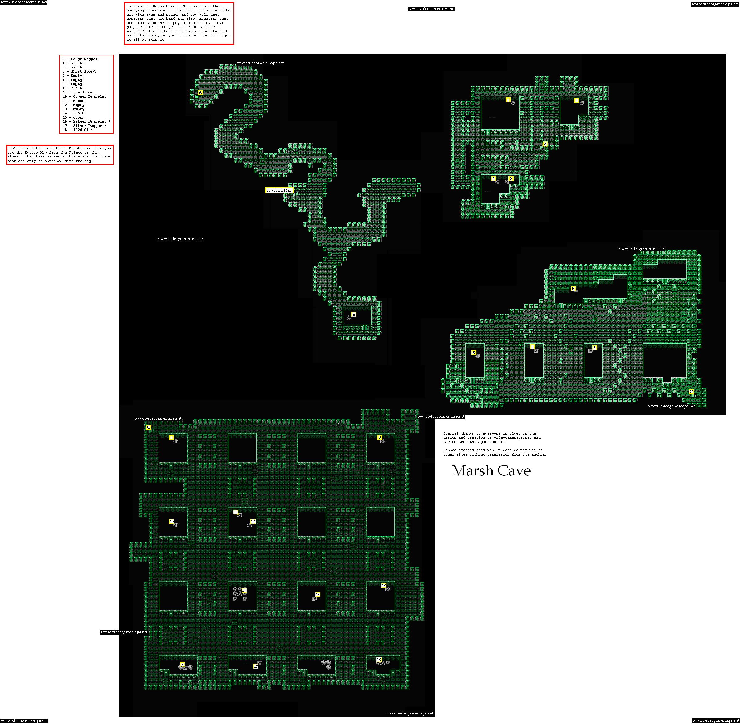 Final Fantasy 1 Marsh Cave Map Maping Resources